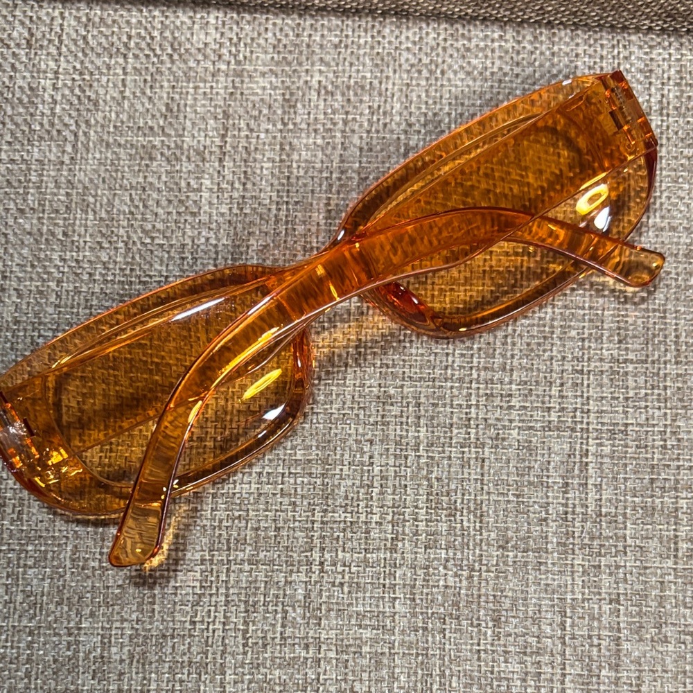Orange Rectangular Sunglasses - Picture 3 of 3